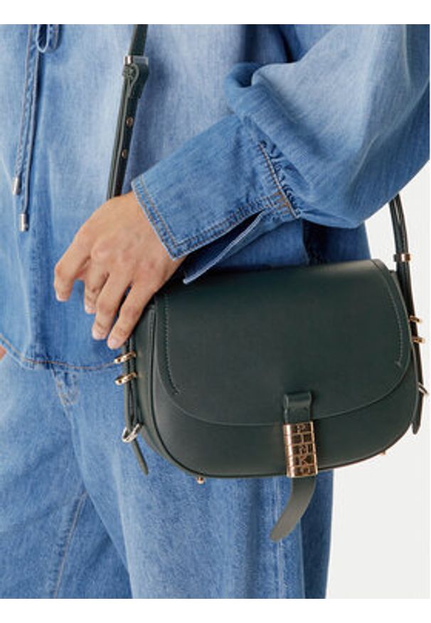 Pinko - PINKO Torebka Saddle Mini PE PLTT 103831 A270 Zielony. Kolor: zielony. Materiał: skórzane