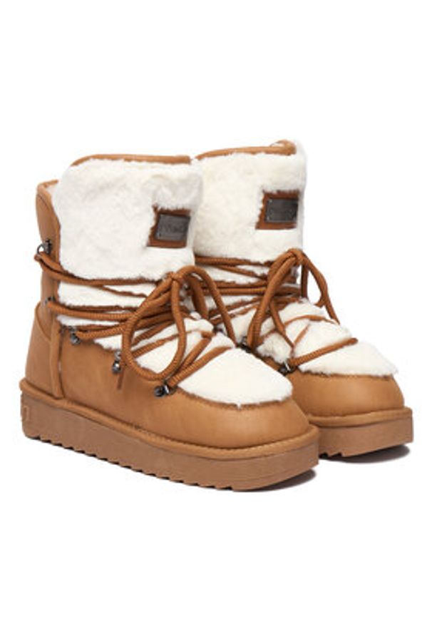 D.Franklin Śniegowce DFSH370022 Brązowy. Kolor: brązowy. Materiał: skóra