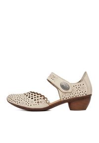 Rieker Półbuty 43753-60 Beżowy. Kolor: beżowy. Materiał: skóra #6