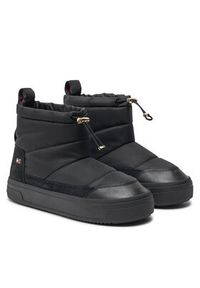 TOMMY HILFIGER - Tommy Hilfiger Śniegowce Flag Nylon Mini Snowboot FW0FW08334 Czarny. Kolor: czarny. Materiał: materiał #3