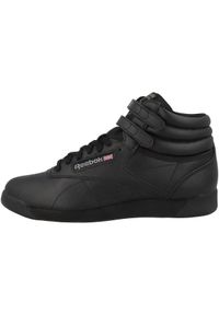 Buty do chodzenia damskie Reebok Freestyle. Zapięcie: rzepy. Kolor: czarny. Materiał: tkanina, materiał, skóra, syntetyk. Szerokość cholewki: normalna. Sport: turystyka piesza