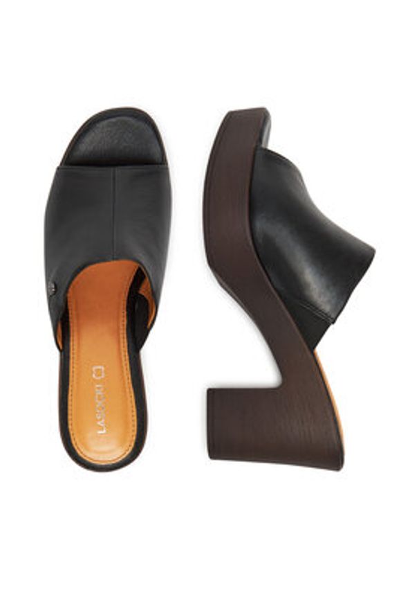 Lasocki Klapki CEO-EST-2027-02 Czarny. Kolor: czarny. Materiał: skóra