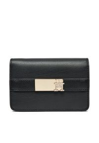 TOMMY HILFIGER - Tommy Hilfiger Duży Portfel Damski Th Heritage Slim Med Wallet AW0AW16916 Czarny. Kolor: czarny. Materiał: skóra