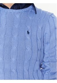 Polo Ralph Lauren Sweter 211891640003 Niebieski Regular Fit. Typ kołnierza: polo. Kolor: niebieski. Materiał: bawełna