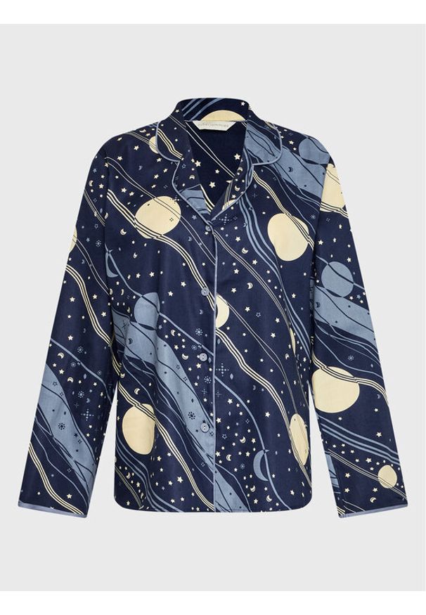 Cyberjammies Koszulka piżamowa Skye 9430 Granatowy Regular Fit. Kolor: niebieski. Materiał: bawełna