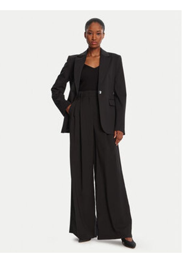 Weekend Max Mara Spodnie palazzo Adelfi 2525136072 Czarny Wide Leg. Kolor: czarny. Materiał: wełna