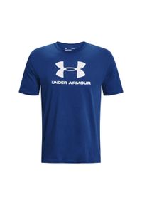 Koszulka fitness męska Under Armour Sportstyle Logo SS. Kolor: niebieski. Sport: fitness #1