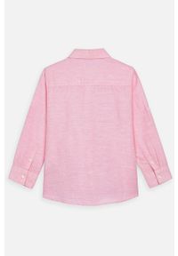 Mayoral - Koszula dziecięca 92-134 cm. Okazja: na co dzień. Kolor: różowy. Materiał: tkanina, bawełna, len, materiał. Długość: długie. Wzór: gładki. Styl: casual #4