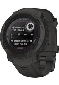 GARMIN - Zegarek sportowy Garmin Instinct 2 Solar Standard Edition Grafitowy (010-02627-00). Kolor: szary. Styl: sportowy #1