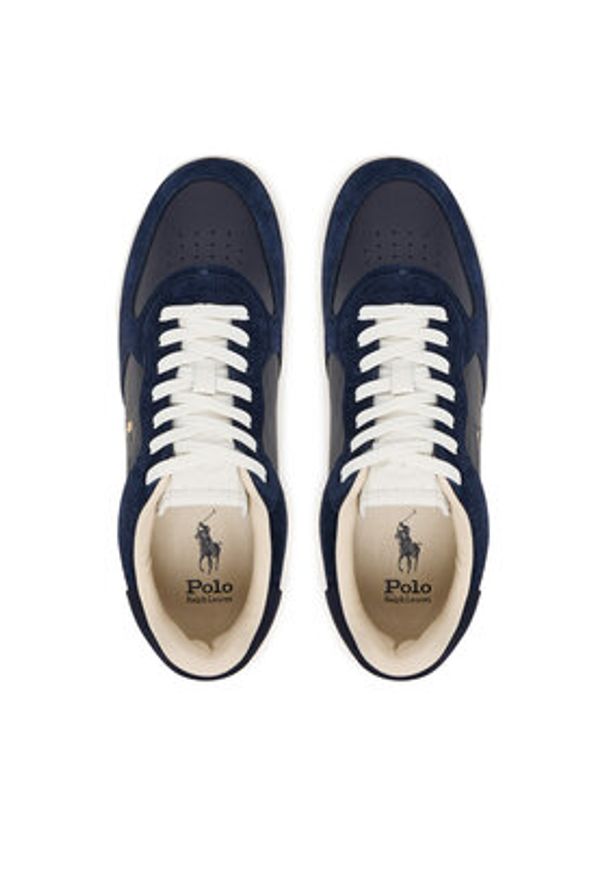 Polo Ralph Lauren Sneakersy 809973705002 Granatowy. Kolor: niebieski. Materiał: skóra, zamsz