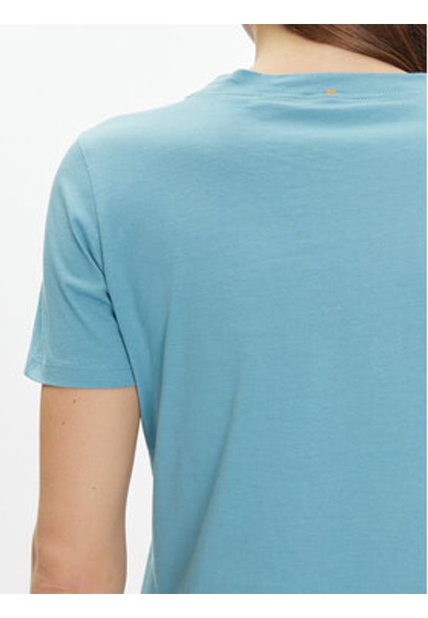 BOSS T-Shirt 50501139 Błękitny Regular Fit. Kolor: niebieski. Materiał: bawełna
