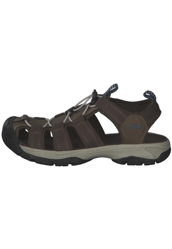 CMP - Sandały męskie, Sahiph Hiking Sandal. Kolor: wielokolorowy, zielony, brązowy. Materiał: guma, syntetyk, tkanina, materiał. Sport: turystyka piesza