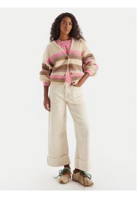 Roxy Kardigan Marble Tiles Stripe ERJSW03669 Beżowy Regular Fit. Kolor: beżowy. Materiał: syntetyk #5