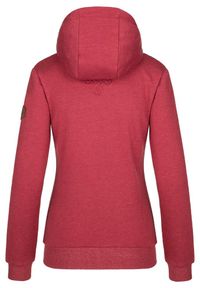 Bluza damska Kilpi LEINES-W. Typ kołnierza: kaptur. Kolor: czerwony. Materiał: bawełna #2