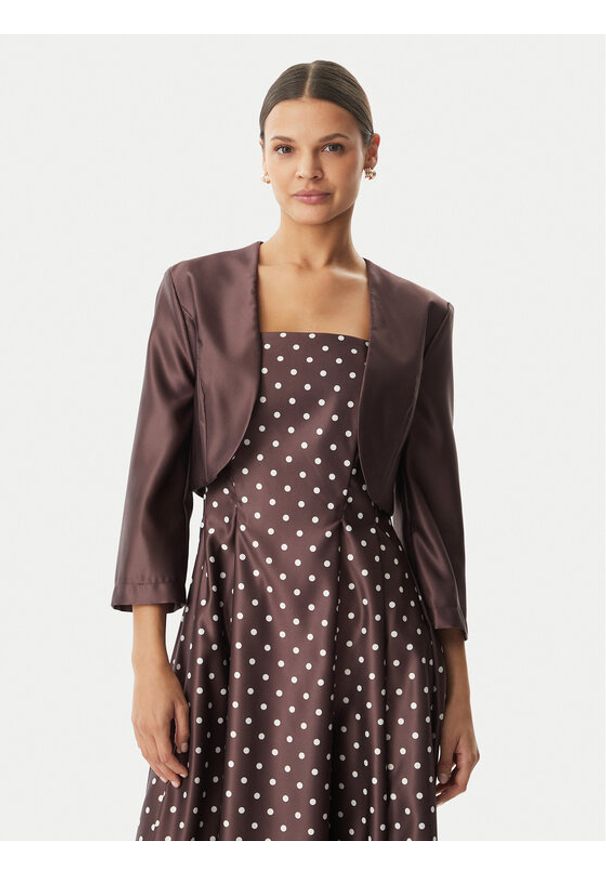 Rinascimento Bolerko CFC0127677003 Brązowy ciemny Regular Fit. Kolor: brązowy. Materiał: syntetyk