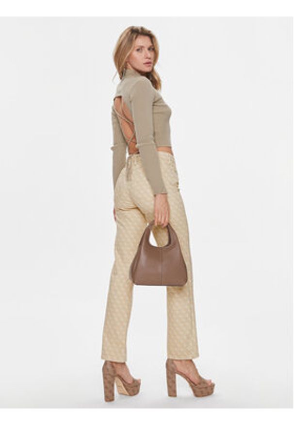 Guess Sweter Marie W4RR24 Z3C71 Beżowy Regular Fit. Kolor: beżowy. Materiał: bawełna