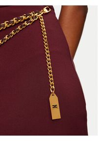 Elisabetta Franchi Spódnica mini GOT3646E3 Bordowy Regular Fit. Kolor: czerwony. Materiał: syntetyk #3