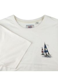 T-Shirt Męski (Relaxed Fit) - Brave Soul - Motyw Żeglarski - Biel. Okazja: na co dzień. Materiał: bawełna. Wzór: nadruk. Sezon: lato, wiosna. Styl: casual #6