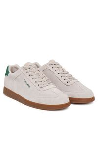 Calvin Klein Sneakersy Low Cupsole Laceup Su HM0HM01946 Beżowy. Kolor: beżowy. Materiał: zamsz, skóra