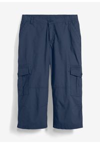 bonprix - Spodnie chłopięce 3/4 o luźnym kroju z czystej bawełny. Kolor: niebieski. Materiał: bawełna #1