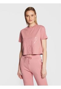 Guess T-Shirt Adele V2YI06 K8HM0 Różowy Regular Fit. Kolor: różowy. Materiał: bawełna #1