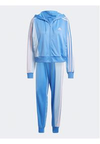 Adidas - adidas Dres Bold Block Tracksuit IC0399 Niebieski. Kolor: niebieski. Materiał: dresówka, syntetyk #5