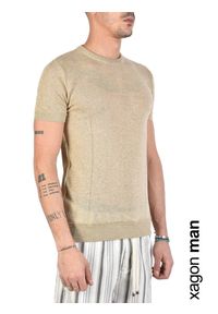 Xagon Man T-Shirt | P21081J11202 | Mężczyzna | Beżowy. Okazja: na co dzień. Kolor: beżowy. Materiał: bawełna, akryl. Styl: casual #3