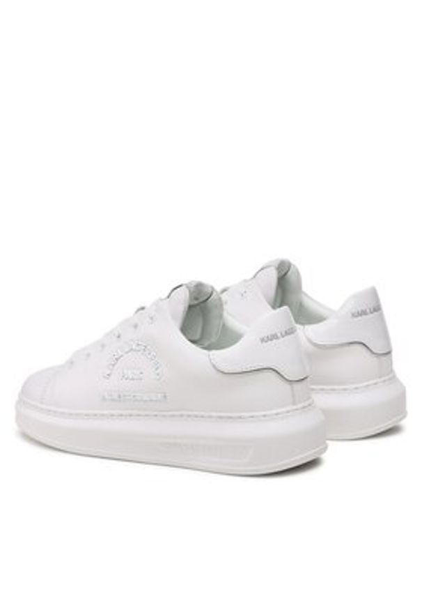 Karl Lagerfeld - KARL LAGERFELD Sneakersy KL52539 Biały. Kolor: biały. Materiał: skóra