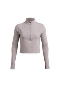 Longsleeve do biegania damski Under Armour Launch Elite Half Zip. Kolor: szary. Długość rękawa: długi rękaw. Sport: fitness