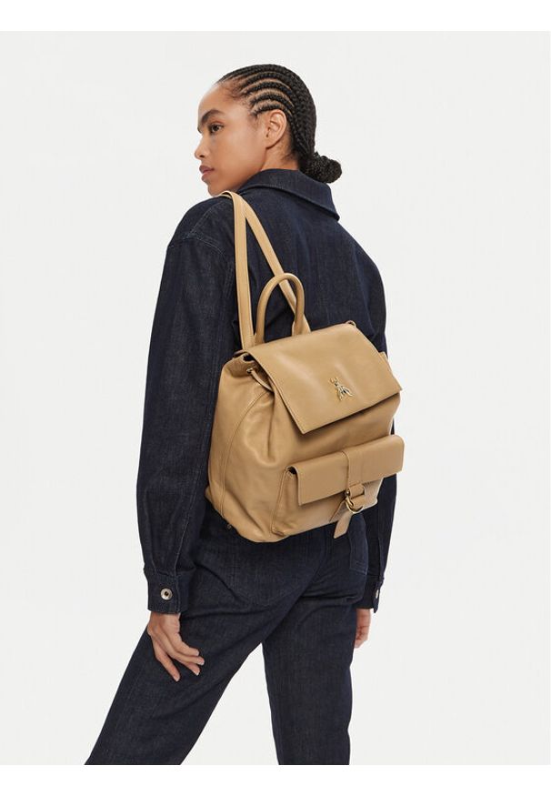 Patrizia Pepe Plecak 8B0285/L162-B775 Beżowy. Kolor: beżowy. Materiał: skóra
