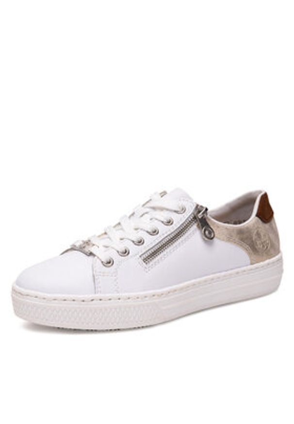 Rieker Sneakersy L59A1-81 Biały. Kolor: biały. Materiał: skóra