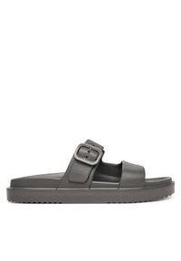 TOMMY HILFIGER - Tommy Hilfiger Klapki Double Strap FW0FW09114 Szary. Kolor: szary. Materiał: syntetyk #1