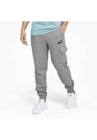 Puma - Męskie bojówki Essentials PUMA Medium Gray Heather. Kolor: szary. Długość: długie