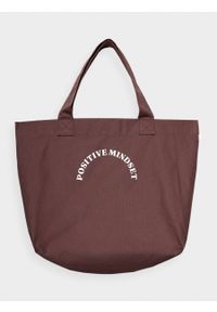 outhorn - Torba bawełniana na ramię - brązowa. Kolor: brązowy. Materiał: bawełna. Wzór: nadruk #6
