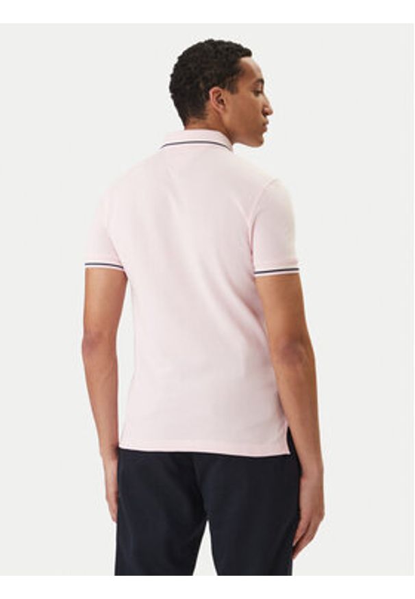 TOMMY HILFIGER - Tommy Hilfiger Polo Seasonal MW0MW39993 Różowy Slim Fit. Typ kołnierza: polo. Kolor: różowy. Materiał: bawełna
