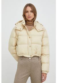 Pinko kurtka damska kolor czarny zimowa oversize. Kolor: beżowy. Materiał: syntetyk. Sezon: zima #7