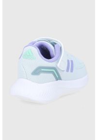 Adidas - adidas buty dziecięce Runfalcon 2.0 kolor szary. Nosek buta: okrągły. Zapięcie: rzepy. Kolor: szary. Materiał: guma #5