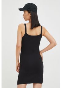 Wrangler sukienka kolor czarny mini dopasowana. Kolor: czarny. Materiał: materiał. Wzór: aplikacja. Typ sukienki: dopasowane. Długość: mini #2