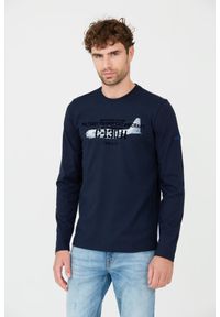Aeronautica Militare - AERONAUTICA MILITARE Granatowy męski longsleeve bawełniany, Rozmiar M. Kolor: niebieski. Materiał: bawełna. Długość rękawa: długi rękaw #3