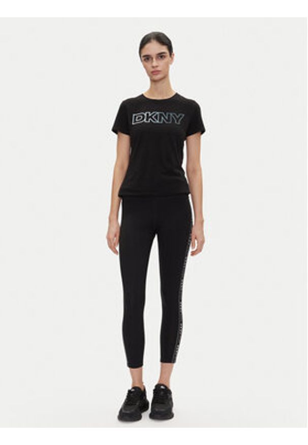 DKNY Sport Legginsy DP3P1883 Czarny Slim Fit. Kolor: czarny. Materiał: syntetyk. Styl: sportowy