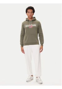 Napapijri Bluza B-Aylmer NP0A4I1D Khaki Regular Fit. Kolor: brązowy. Materiał: bawełna