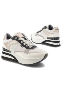 Sneakersy damskie Anekke, cholewka ze skóry naturalnej licowej wysoka platforma sznurowanie sportowy styl casual, białe, 42370-443. Okazja: na co dzień. Zapięcie: sznurówki. Kolor: biały. Materiał: skóra. Szerokość cholewki: normalna. Obcas: na platformie. Styl: casual, sportowy #3