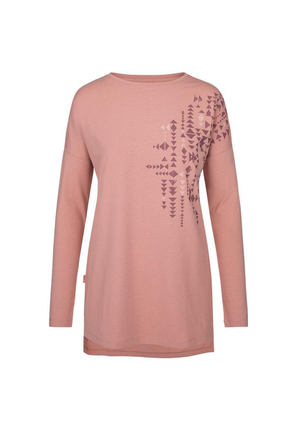 Lowa - Koszulka damska Loaf Abvera w kolorze różowym 2XL - miękki bawełniany materiał. Kolor: różowy. Materiał: bawełna, materiał. Długość rękawa: długi rękaw. Wzór: nadruk