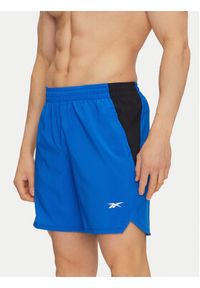 Reebok Szorty sportowe 112634 Niebieski Regular Fit. Kolor: niebieski. Materiał: syntetyk #8