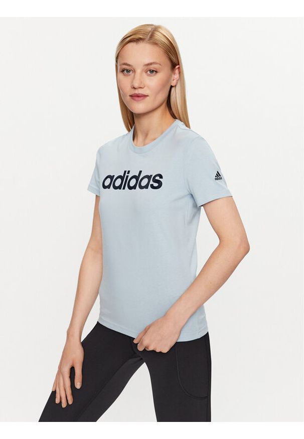 Adidas - adidas T-Shirt Essentials Slim Logo T-Shirt IM2832 Niebieski Slim Fit. Kolor: niebieski. Materiał: bawełna
