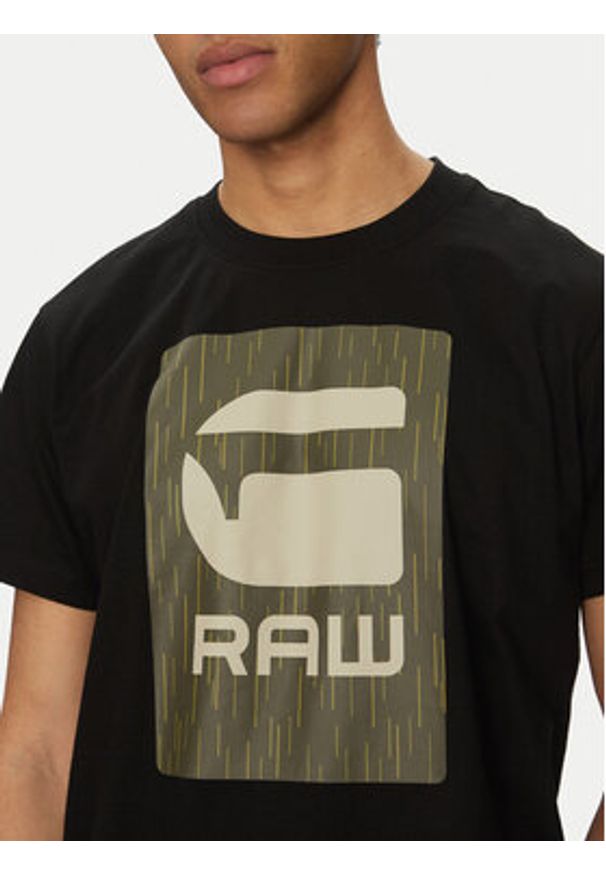 G-Star RAW - G-Star Raw T-Shirt Burger Box Rain D26478-C336 Czarny Regular Fit. Kolor: czarny. Materiał: bawełna