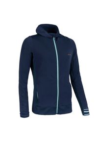 KALENJI - Bluza do biegania damska Warm Jacket. Kolor: niebieski. Materiał: materiał, poliester, elastan. Sport: fitness