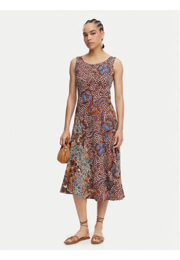 Weekend Max Mara Sukienka letnia Pausa 2615621082 Kolorowy Regular Fit. Materiał: bawełna. Wzór: kolorowy. Sezon: lato