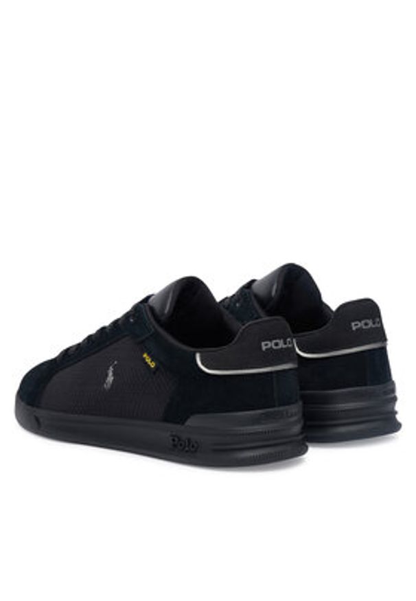 Polo Ralph Lauren Sneakersy 809P07160001 Czarny. Kolor: czarny. Materiał: skóra, zamsz