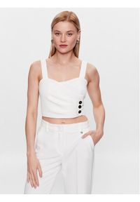 Liu Jo Top CA3095 T2200 Biały Regular Fit. Kolor: biały. Materiał: syntetyk